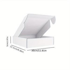 TEMU 11.81X8.46X1.96인치 흰색 선물 상자 10개입, 공예 및 화장품 포장에 적합, 결혼식, 발렌타인데이, 크리스마스 및 기타 축제 행사에 이상적, 추가 보관을 위한 접이식 보관 상자
