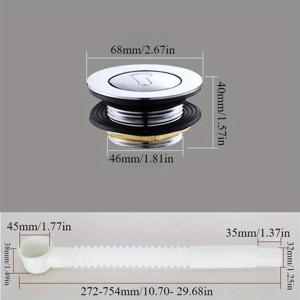 TEMU 1세트 욕실 욕조 팝업 배수구 샤워실 세면대 싱크대 배수구 욕조 필터 배수 완료 드레인