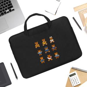 TEMU 1개 귀여운 곰 프린트 노트북 가방 - 맥북 에어/태블릿 & 노트북 호환 - 스트랩, 지퍼 클로저, 캐주얼 오피스용 - 북백