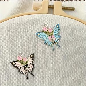 TEMU 나비 장식 자석, 바늘 및 실 정리함, 재봉 프로젝트 보관이 특징인 나비 재봉 키트 2개. 십자수 및 자수에 적합하며 바늘 안전을 보장하고 분실을 방지하는 바늘 추가입니다.