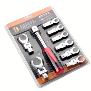 TEMU 렌치 세트, 분리 가능한 오일 파이프 렌치, 교체용 헤드 오픈 렌치, 자전거, 자동차, 기계 수리 등에 적합, 일상적인 가정 수리, 하드웨어 상점, 건설 현장, 기계 수리에 적합