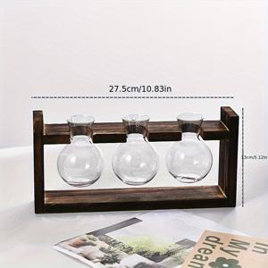 TEMU 다양한 부품이 장착된 멀티 튜브 조합. PET 재질의 전구와 수경 재배용 물 파이프가 있는 나무 좌석이 특징입니다. 다양한 구성 요소가 장착되어 거실, 사무실 및 가정용 책상에 창의적인 장식에 이상적입니다.