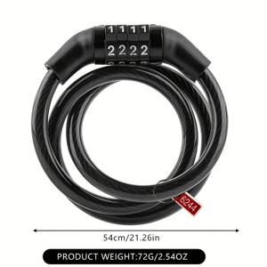 TEMU 루오치 자전거 네 자리 비밀번호 자물쇠 산악자전거 휴대용 방범 자물쇠 플라잉 바이크 크로스보더 라이딩 장비