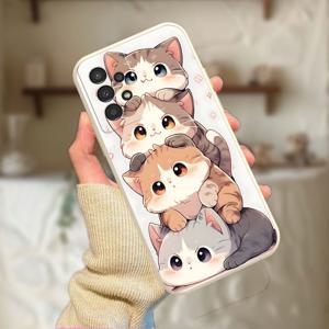 TEMU 휴대폰 케이스 - 삼성 갤럭시 A14 A24 4G A04 A04S A05 A05S A06 A13 A15 A16 A22 A23 A24 A25 A32 A33 A34 A35 A52 A52S A53 A54 A55 A56 5G 갤럭시 S21 S23 S24 25 FE S22 플러스 울트라 A16 A26 5G A36 화이트 소프트 쉘 패션 심플 휴대폰 케이스