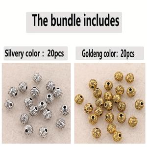 TEMU 40개/20개 대형 구멍 복숭아 하트 드럼비트 홀 스페이서 비즈 7mm 라운드 루스 스페이서 비즈 패턴 엣지 피어싱 루스 비즈 장식 비즈 입체 길상 구름 홀로우 비즈 스루 홀 라운드 비즈 직조 주얼리 DIY 팔찌 목걸이 비즈, 의류 액세서리 공예 비즈 어소트먼트 액세서리 제작 주얼리 만들기 키트