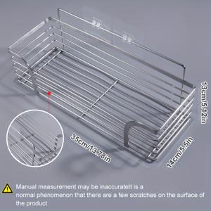TEMU 1/2개 욕실 정리 및 수납, 304 스테인리스 스틸 대용량 샤워 정리대, 샤워 캐디, 샤워 정리대, 샤워 선반, 녹슬지 않는 샤워 선반, 드릴링 없음 & 세련된 욕실 정리 및 수납
