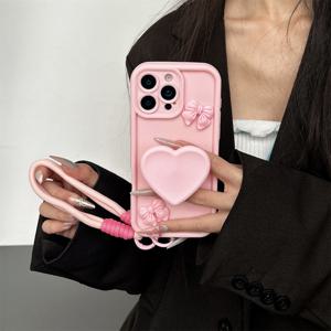 TEMU 보우노트 폰 케이스 with 랜야드, 스탠드 보호 커버 - 아이폰 17/에어/16/16 플러스/16 프로/16 프로 맥스, 플러스/15 프로/15 프로 맥스, 14/14 플러스/14 프로/14 프로 맥스, 13/13 프로/13 프로 맥스, 12/12 프로/12 프로 맥스, 11/11 프로 맥스, 7/8, X/XS/16E 호환