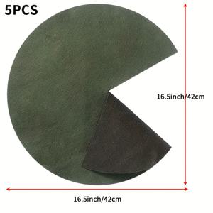TEMU 초강력 논웨븐 제초 방지 패드 5개입 - 고밀도 제초, 뿌리 억제, 원형 지면 커버, 화분, 잔디, 조경, 나무에 적합 (제초에 이상적)