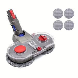 TEMU 다이슨 V7/V8/V10/V11/V15 호환 - 물탱크 포함 습식/건식 멀티 청소 헤드, 헤비듀티 걸레 부착물, 재사용 가능한 천 (손잡이/봉 없음) - 다이슨 V7/V8/V10/V11/V15용|물걸레청소기