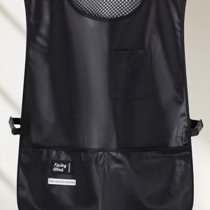 TEMU 스타일리시한 PU 소프트 셸 벡스트, 조절 가능한 측면 버클, 통기성 메시 백 디자인, 다중 포켓, 남성과 여성용 루즈핏 워크웨어, 가정, 주방, 식사, 요리, 베이킹, 그릴링, 정원, 그림, 공예, 커피숍, 꽃가게, 네일 살롱, 내구성 및 쉽게 청소 가능