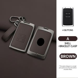 TEMU 동풍 르노 콜레오스 키 케이스, 콜레오스, 카자르 차량 전용 메탈 가죽 키 커버 남성용