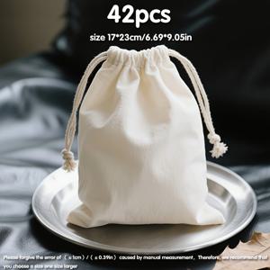 TEMU 42개 대용량 플랫 락 드로스트링 백 - 간편한 웨딩 & 선물 포장, 쇼핑, 여행, 홈 스토리지 및 파티 이벤트 창의적 패키징에 적합