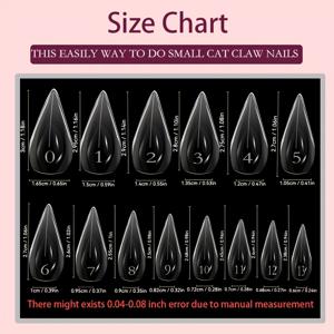 TEMU 140개 짧은 고양이 발톱 모양 인조 네일 몰드 - 투명 광택, 물방울 형태, 쉬운 분리 DIY & 전문가용 매니큐어 연장 트레이, 네일 액세서리