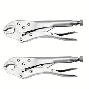 TEMU 10인치 잠금용 플라이어 2개, 용접용 강력한 클램프, 금속 구부리기용 강력한 플라이어, 목공용 압력 클램프, 잠금용 도구, 조절 가능한 금속 턱, 용접용 도구, 가정 개조 및 수리 장비.