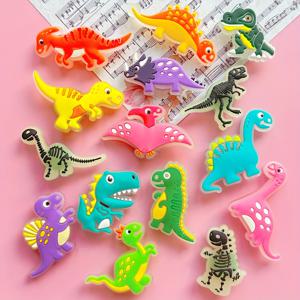 TEMU 15개 PVC DIY 공예 액세서리, 반짝이는 발광 공룡 펜던트 세트 - 주얼리 만들기 및 장식용