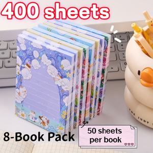 TEMU 400장 [8팩] 드림 가든 논-애드헤시브 스티키 노트북 — 고가시성 메모 패드, 백투스쿨, 할로윈, 추수감사절 및 휴일 선물에 완벽한 메모 저널