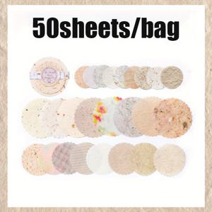 TEMU 1팩 (총 50매) 엠보싱 원형 재질 종이, 종이 원형 조각 시리즈, 여러 시나리오에 적합한 찢을 수 있는 재질 종이, 얇은 액세서리 장식, 정크 저널 앨범 다이어리 장식, 수제