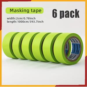 TEMU 12롤 및 6롤 세트 녹색 종이 마스킹 테이프, 0.78인치(2cm) 폭, 미술, 공예 및 페인팅에 적합 - 잔여물 없음, 쉬운 벗김,용매 저항, 페인트 작업 보호, 자동차 스프레이 페인트 모서리 보호용|마스크