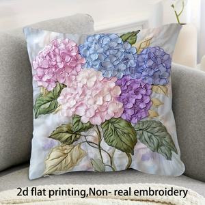 TEMU 빈티지 스타일 2D 프린팅 베개커버 1개, 18x18 인치, 폴리에스터, 지퍼형 - 소파, 거실, 카페, 티룸 장식에 완벽. 충전재 미포함. 디자인 | 빈티지 스타일 | 지퍼형 커버, 2D 평면