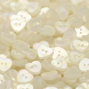 TEMU 20개 11mm 하트 모양 두홀 레진 셸 버튼 - 셔츠, 스웨터 및 의류 액세서리용