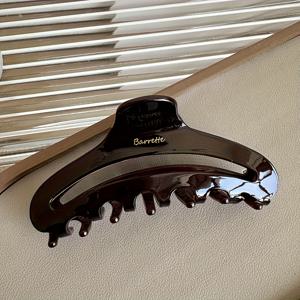 TEMU 세련되고 미니멀한 프렌치 스타일 곡선 속이 빈 헤어 클로, 세련된 상어 클립, 반머리 스타일링 및 뒷머리 업스타일링에 완벽, 풍성한 머리에 적합, 가을/겨울 분위기 필수템