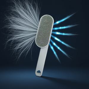 TEMU 한개 구매하면 한개 무료, 한정 수량 - 재사용 가능한 양면 펫 털 제거 브러시: 옷, 소파, 가구 및 침구에 효과적인 고양이 털 청소용 전기 롤러 – 내구성 있는 플라스틱, 전원 불필요