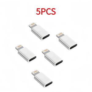 TEMU USB-C-Lightning 암수 어댑터, 휴대용 소형, 휴대폰 및 기타 장치 충전 및 데이터 동기화 지원, 모던 디자인, 3개 또는 5개 세트로 구매 가능