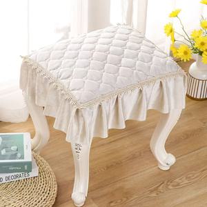 TEMU 우아한 프릴 스툴 커버 - 의자 타입 호환, 세탁 가능한 스툴 쿠션 커버, 타이 클로저, 소파, 사무실용 장식 의자 - 대부분의 스툴에 적합