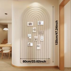 TEMU 셀프 접착식 초대형 펠트 게시판 - 타원형 아치 벽 장식, 홈 & 오피스용, 무드릴 설치, 휴대용 사진 전시판, 브로셔/정보판, 이벤트용 독특한 선물, 사진 배경 ( 스타일)