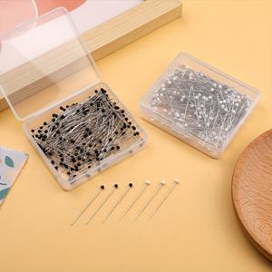 TEMU 400개 검정/흰색 1.05인치 진주 헤드 핀, 재봉 및 공예에 적합, 위치 정렬 핀