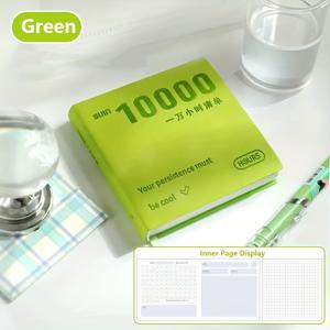 TEMU 만시간 가죽커버 플래너 - 자기관리용 수첩, 휴대용 사각노트북 & 일정책