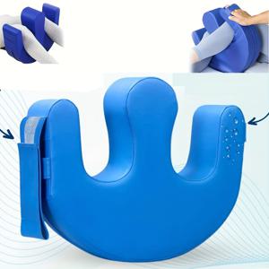 TEMU 회전 베개가 있는 메모리폼 침대 롤 - 노약자 및 침상 환자를 위한 부드럽고 편안한 지지력, 쉽게 말아서 압력을 분산하는 디자인, 탈부착 가능한 커버, 블루 컬러, 침상 환자 지원에 이상적 | 컨투어 지지 베개 | 세척이 쉬운 소재, 사계절 사용 가능, 할로윈 및 크리스마스 파티 용품에 완벽