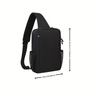 TEMU TSA - 태블릿 & 노트북 크로스바디 백, 이어폰 포트 & 사이드 메쉬 포켓 - 다층 수납 여행용 컴퓨터 캐리어, 남성용, 스마트폰/전자기기 호환 (일상 출퇴근, 비행기 사용)