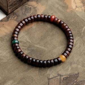 TEMU 미야 샌들우드 팔찌, 100% 수제 나무 조각 주얼리, 남녀공용 영적 훈련 기도 구슬, 실제 나무로 제작되어 7개의 차크라 활성화, 모든 계절에 적합, 생일, 크리스마스, 결혼식 선물로 완벽