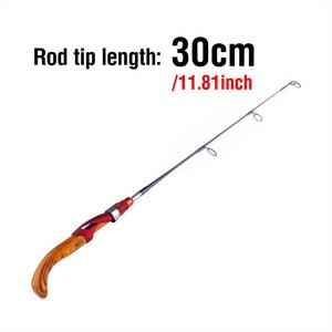 TEMU A 감성적인 부드러운 아이스 낚싯대, 길이 20Cm/60Cm, 짧은 섹션 디자인, 추운 날씨 낚시에 적합