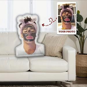 TEMU 1개 맞춤형 사진 플러시 인형/베개 - 얼굴/몸/의상 커스터마이징, 부드러운 플러시 쿠션, 온라인 이미지 업로드, 지퍼 잠금 & 세탁기 사용 가능 - 독특한 생일/크리스마스/ 선물|모루인형