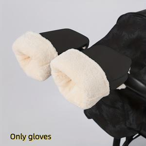 TEMU 엄마 유모차 보온 장갑 - 포근한 겨울 유모차 손잡이, 튼튼한 폴리에스터, 세탁기 사용 가능, 디자인, 추운 날씨에 적합, 유모차 액세서리, 유모차 장갑으로 완벽