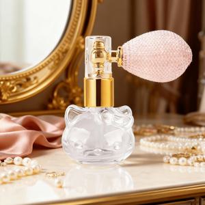 TEMU 1개 골든 투명 리필 가능 글리터 루스 파우더 스프레이 병, 에어 쿠션 프레스 스프레이 향수병, 휴대용 여행용 펄 메이크업 스프레이