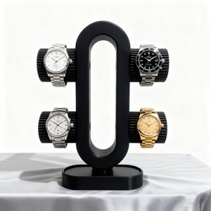 TEMU 남성용 고급 시계 디스플레이 스탠드 - 7.09인치 롤렉스 & 오메가 시계용 럭셔리 시계 보관대, 견고한 블랙 베이스 드레서 액세서리, 드레서 또는 책상용 우아한 쇼케이스, 성공한 남성을 위한 크리스마스/ 선물