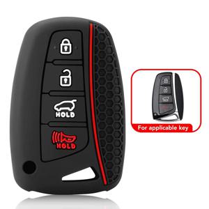 TEMU 현대 그랜드 산타페 3 DM IX45 IX35, DH 그랜드 유레카 HG 에쿠스용 실리콘 키 커버 | 차량용 키 보호 케이스 홀더, 배터리 칸 없음