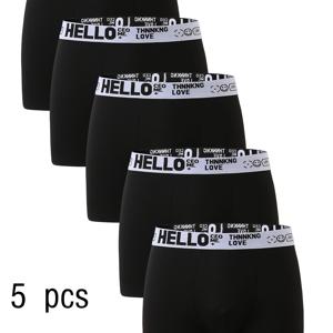 TEMU 남성용 패션 박서 브리프 5pcs, 솔리드 컬러 통기성 좋은 편안한 속옷, 신축성 있는 스포츠 쇼츠, 남성 데일리 캐주얼 팬티