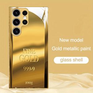 TEMU 휴대폰 케이스 - 패턴 메탈 페인트 유리 디자인, 삼성 S25 PLUS, 24 PRO, 23 ULTRA, NOTE 20 A55 A56 A16에 적합, 삼성 폰 케이스 전용, 트렌디, 충격 방지, 디자인 Wea1202Sxjsbllt112.