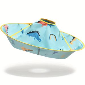 TEMU 접이식 동물 패턴 미용 가운 | 투명 중앙, 둥근 모서리, 안전하고 편안함, 세척 용이, 가정 또는 미용실 사용에 적합, 생생한 색상과 재미있는 디자인, 모든 헤어 타입에 이상적, 휴대 가능, 미용사 전용 액세서리