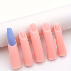 TEMU 자석 베이스 손가락 5개 - 저알러지 네일 연습용 손, 네일 트레이닝, 매니큐어 및 페디큐어에 적합, 부착용 자석 팁, 초보자 및 전문가 연습용으로 이상적 (손)