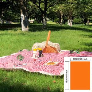 TEMU 1개 체크무늬 피크닉 테이블보 - 캠핑, 해변, 야외 식사용 휴대용 가벼운 테이블 커버, 장식용 체크무늬, 손세탁 가능 (테이블용)|캠핑테이블