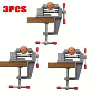 TEMU AIRAJ 다기능 3피스 미니 테이블 타이거 플라이어 범용 회전 작업 플라이어 테이블 바이스, 목공, 드릴링, 톱질, 금속 작업용 빠른 조절 버튼