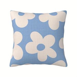 TEMU 1개 레트로 그루비 플로럴 쿠션 커버 - 모던 팜하우스 장식용 쿠션 케이스, 지퍼 클로저, 단면 디자인, 세탁기 사용 가능, 거실/침실/소파/침대용 16x16/18x18/20x20인치 - 삽입물 미포함, 장식용 베개, 침실 액세서리, 현대적 스타일, 내구성 있는 원단, 홈 데코, 디자인, 고품질 소재, 스타일 쿠션 커버, 스타일리시한 쿠션 커버