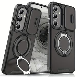 TEMU 휴대폰 케이스: 삼성 갤럭시 S26 S25 S24 S23 S22 S21 울트라 24 S23 S22 플러스 S23FE S20FE A55 A54 A35 A16 A15 A14 A06 카메라 커버, 360° 회전 링 홀더 자동차 자기 홀더 매트 텍스처 충격 방지 휴대폰 케이스|폰케이스|휴대폰케이스|S21케이스