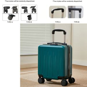 TEMU 고품질 14인치 ABS 캐리어, 기내용 사이즈 40x30x20cm, 스프링 항공 탑승 가능한 여행 가방, TSA 잠금장치 및 스피너 휠, 3단 텔레스코픽 핸들, 미니 여행 케이스 9가지 색상 (블랙, 화이트, 실버리, 옐로우, 핑크, 로즈 골드, 민트 그린, 베이지) - 크리스마스 선물