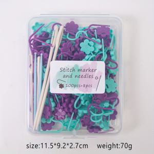 TEMU 뜨개질 및 코바늘 뜨개질을 위한 혼합 색상 스티치 마커 100개 세트. 다양한 스웨터 공예에 적합하며, 바늘 마커 및 재봉 도구가 포함되어 있습니다.